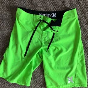 Neon green Hurley board shirt size 33